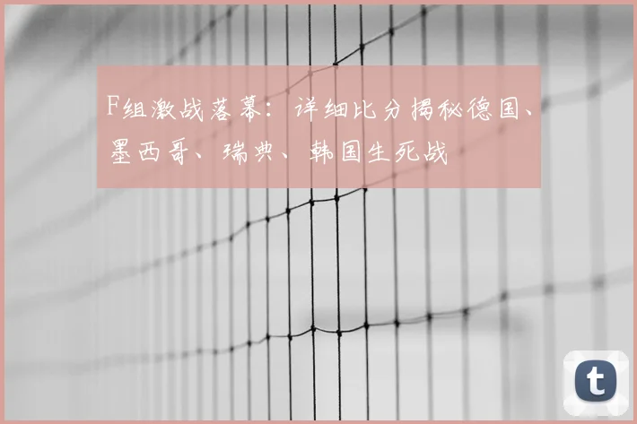 F组激战落幕：详细比分揭秘德国、墨西哥、瑞典、韩国生死战