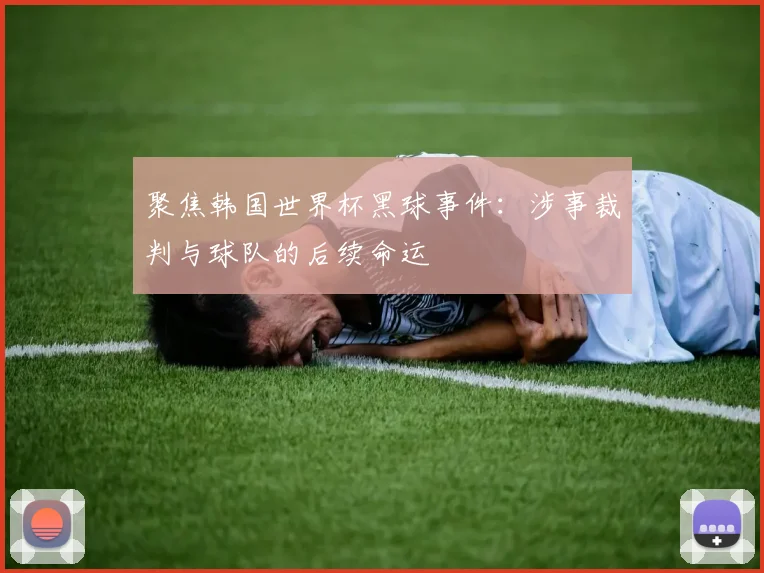 聚焦韩国世界杯黑球事件：涉事裁判与球队的后续命运