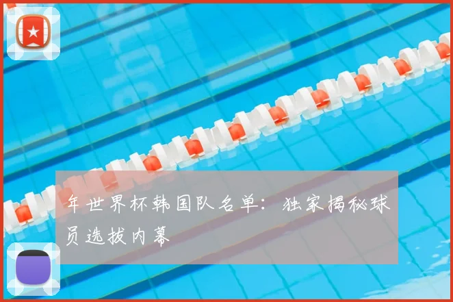 年世界杯韩国队名单：独家揭秘球员选拔内幕