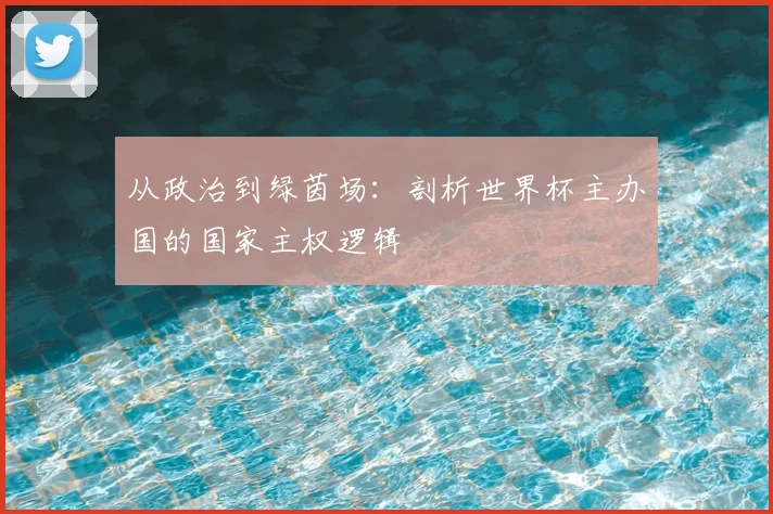 从政治到绿茵场：剖析世界杯主办国的国家主权逻辑